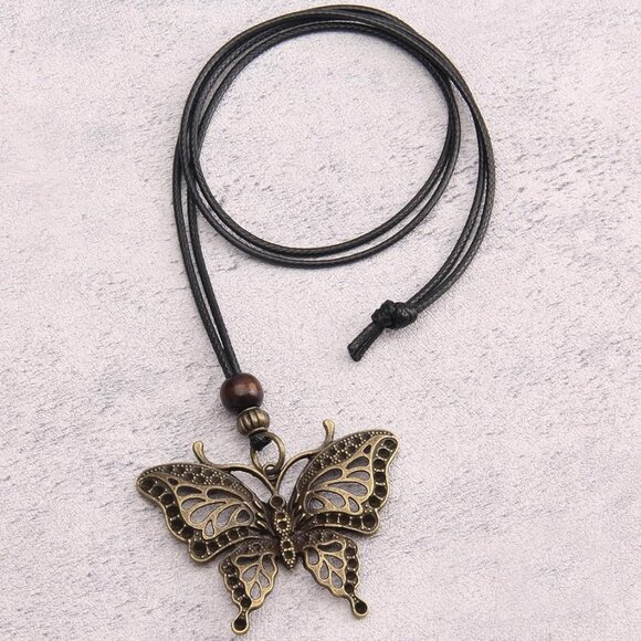 Necklaces for Women Wooden Pendant Vintage Sweater Chain Handmade - Picture 8 of 9